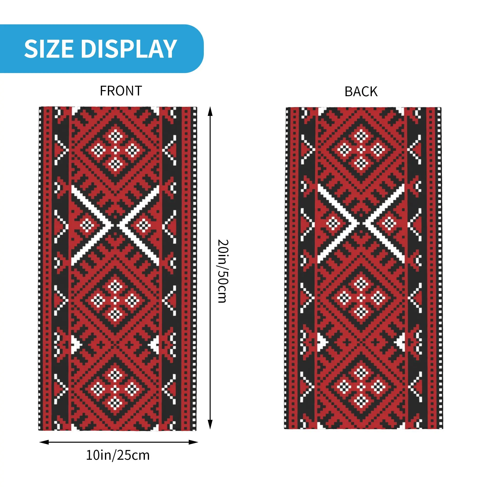 Ukraines Embroidery Bandana Neck Warmer Men Winter Ski Hiking Scarf Gaiter Bright Color Vyshyvanka Legging and Design Face Cover