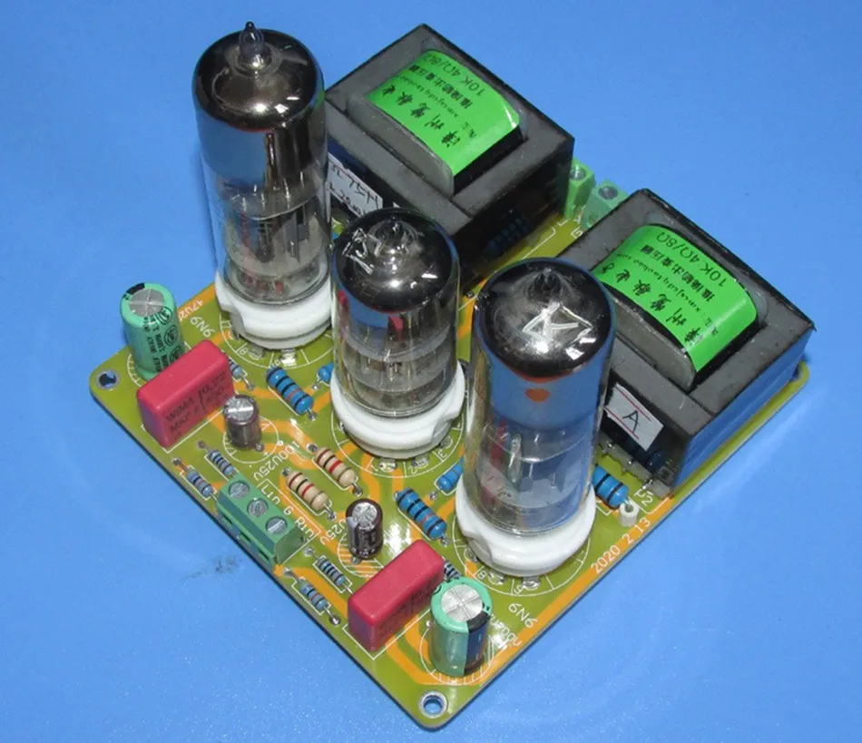 6N1 Push 6N6 Tube Push-Pull Small Audio Amplifier Board 1.5W*2 Stereo, 4Ω 8Ω Output, Miniature Amplifier Is Available