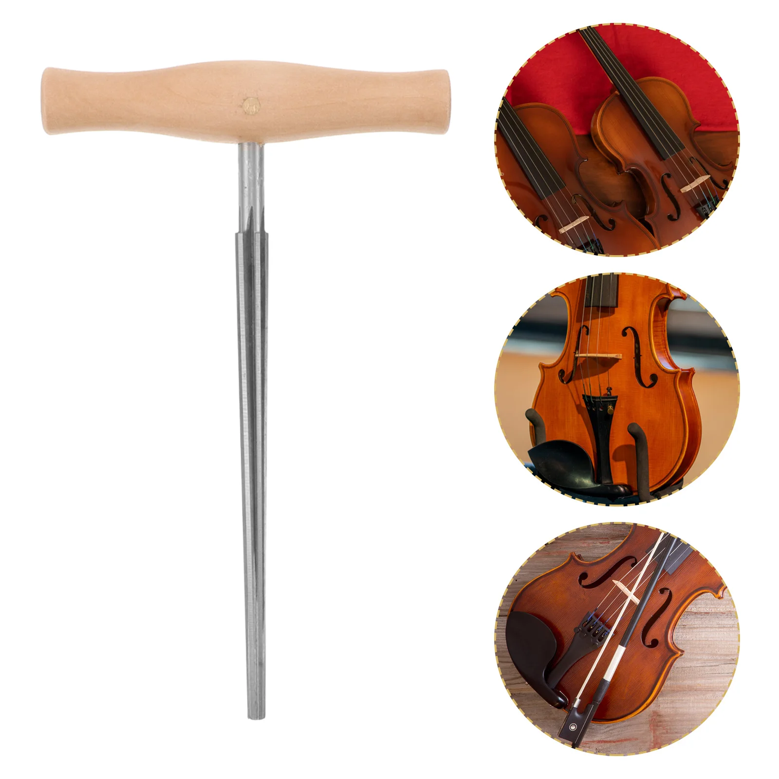 

24 Pcs Violin String Tool Neck Peg Hole Repair Cutting Accessories Reamer for Kits DIY Repairs Beige Reaming