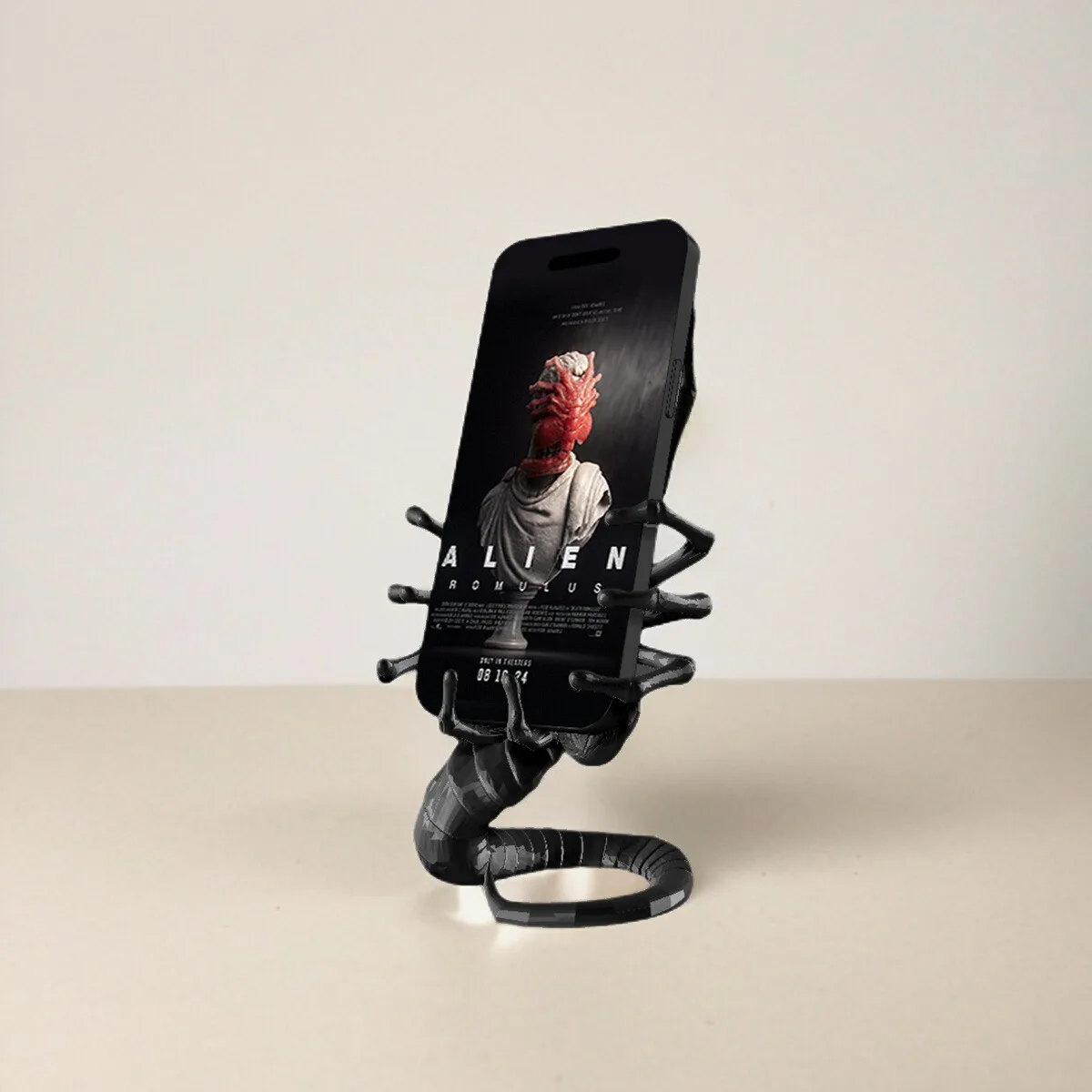 In Stock 3d Printed Alien Face Hugging Bug Phone Stand Trendy Figurine, Birthday Gift Ornament, Cool Color Stand, Deadly Ship