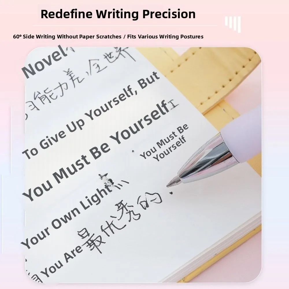 4PCS/Set Cartoon 0.5mm Neutral Pen Black Ink Press Sign Pen Soft Grip Quick Drying Gel Pen Writing Tool