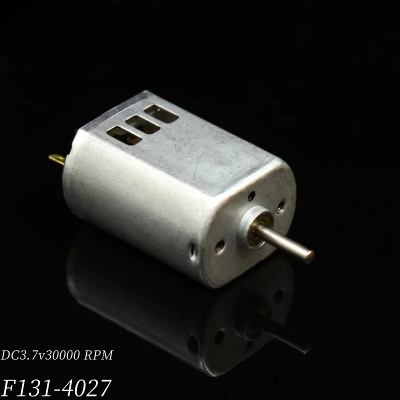 F131-4027 Motor DC3.7V30000 Rpm Strong Magnetic Carbon Brush Violent High-speed Toy Model Car with Cooling Hole Motor