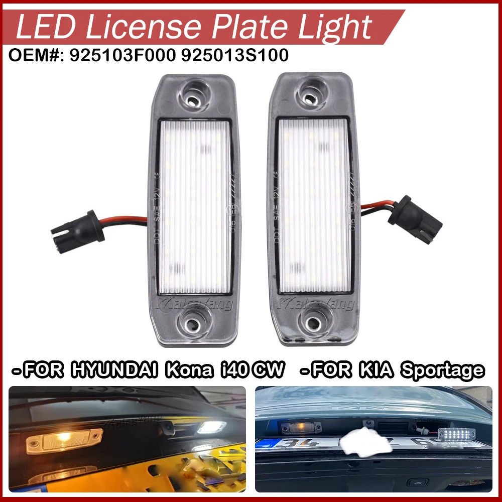 

12V LED Number Plate Lamp For Kia Sportage 2011 2012 2013 2014 2015 2016 White License Plate Light Assembly