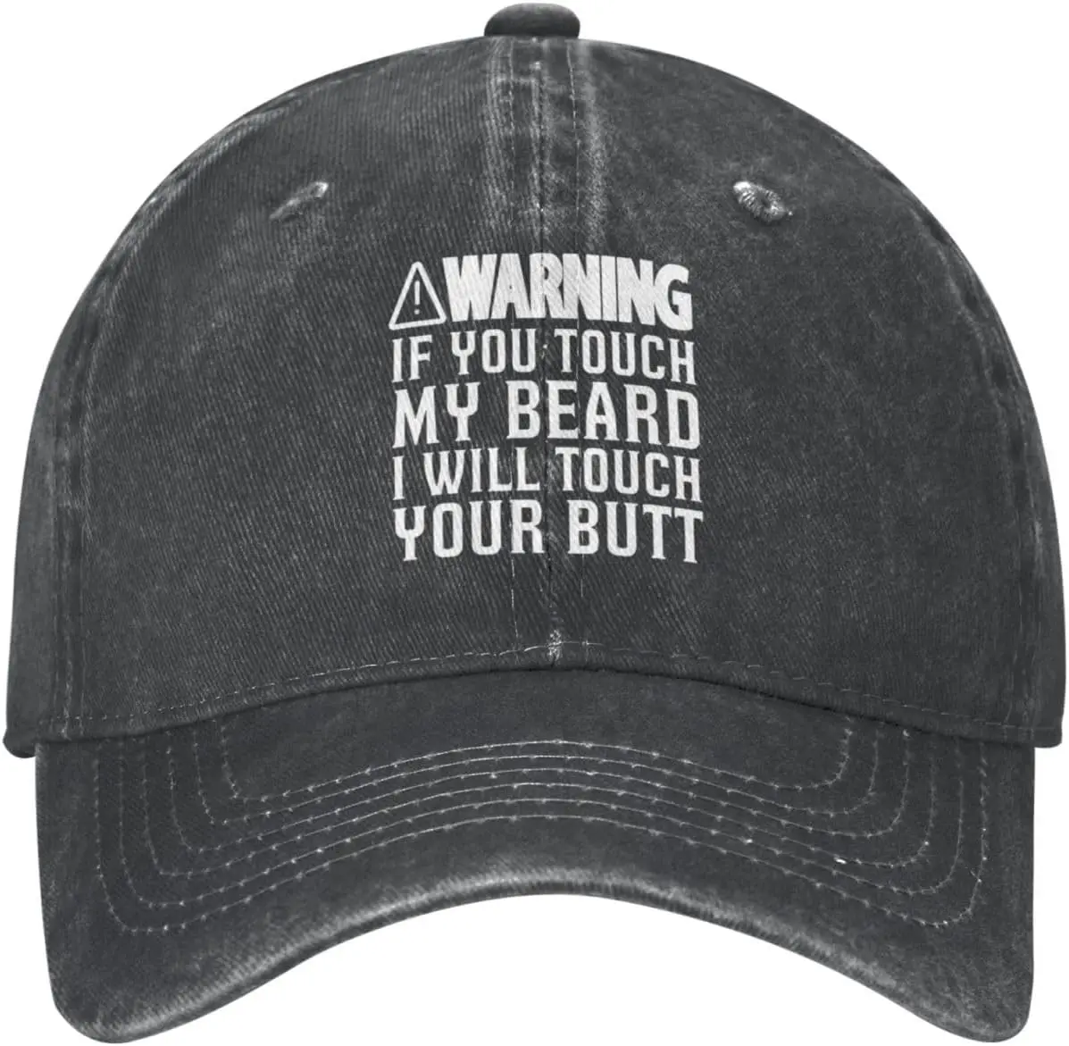 Funny Hat Warning If You Touch My Beard I Will Touch Your Butt Hat for Men Baseball Hats Trendy Hat