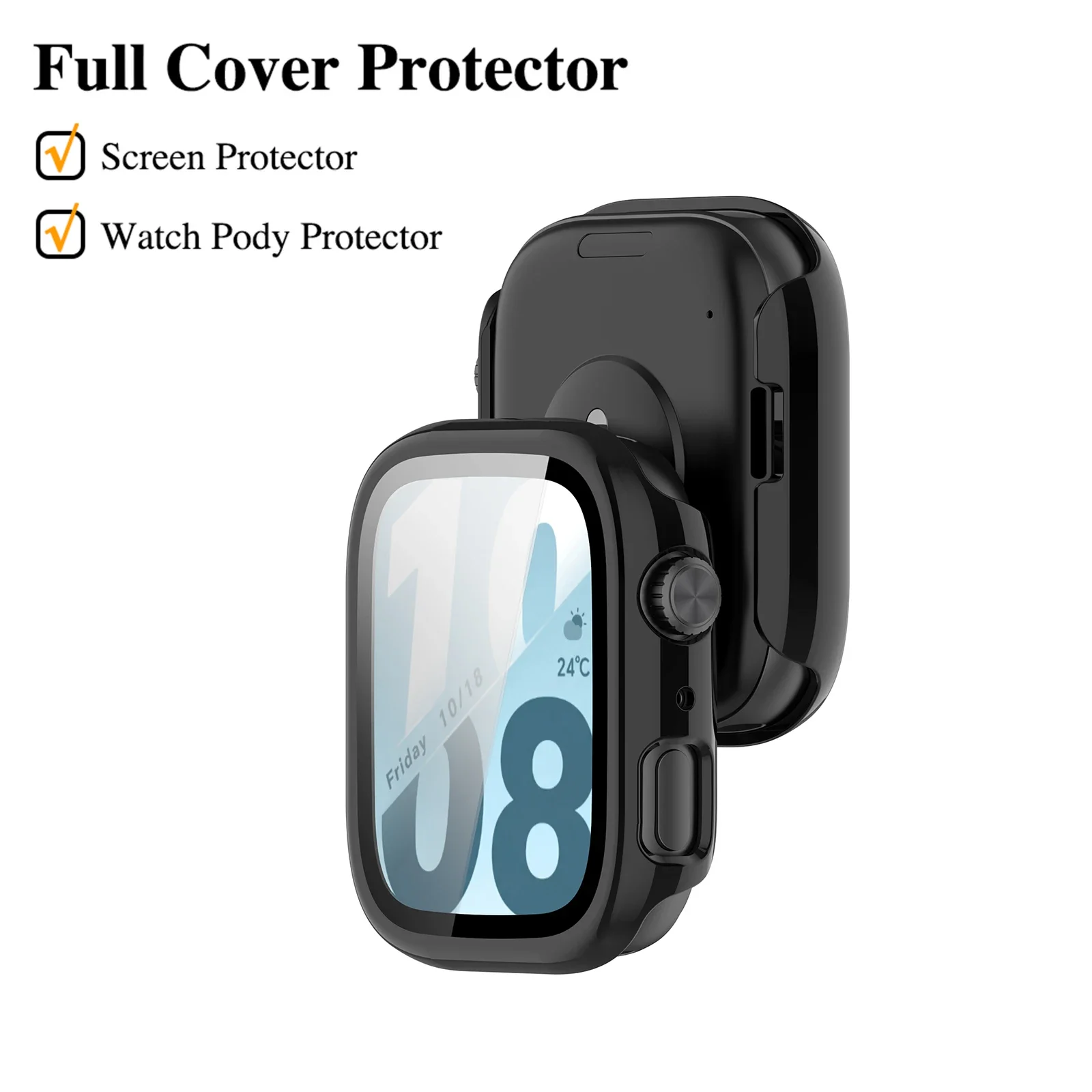 Protective Cover for Honor Choice watch 6i Hard Plastic Tempered Glass Anti-scratch Screen Protector Accessories Bumper Shell