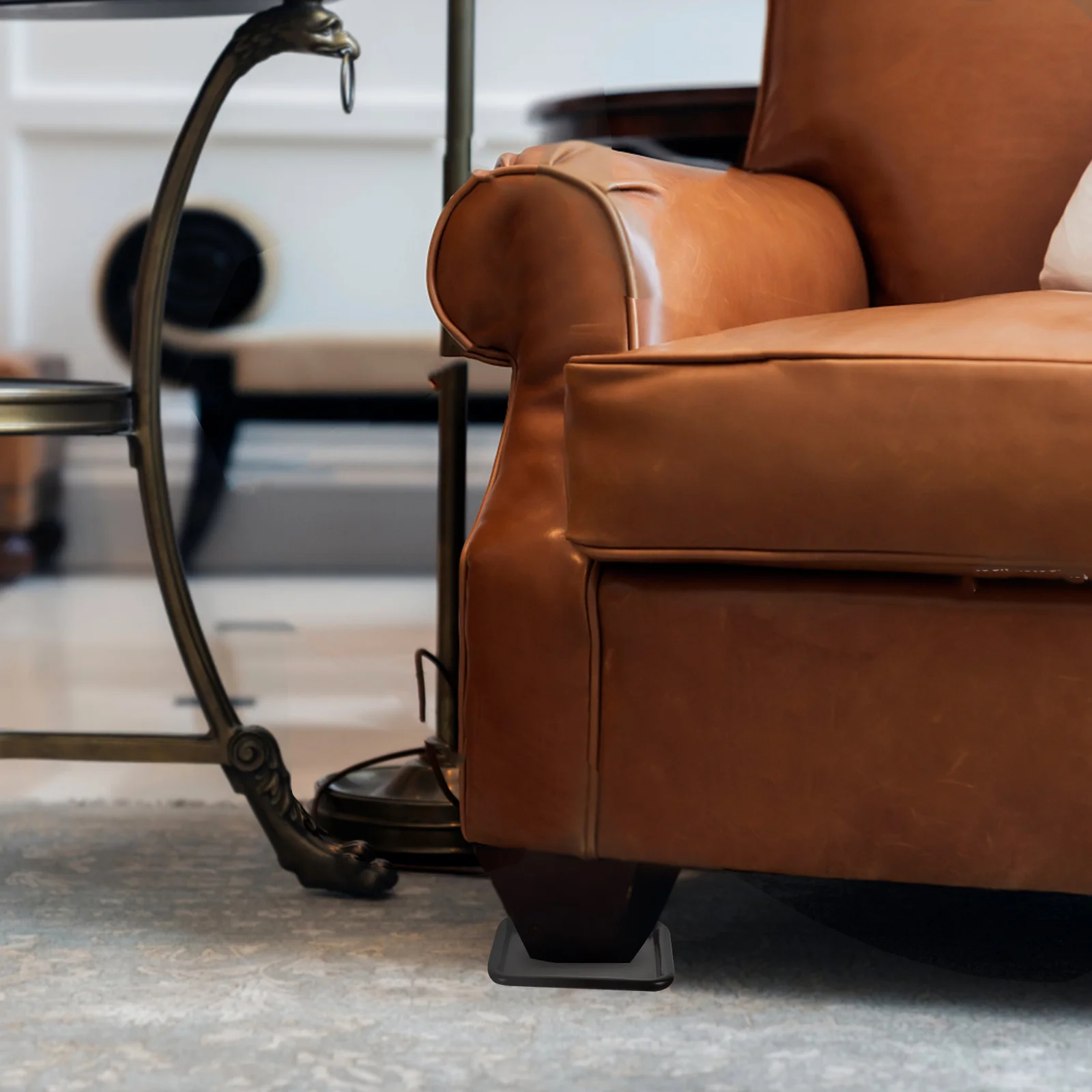 

4pcs Anti-Slip Floor Protectors For Furniture Durable Plastic Chair Leg Caps Non-Slip Pads Wood Floors Multi-