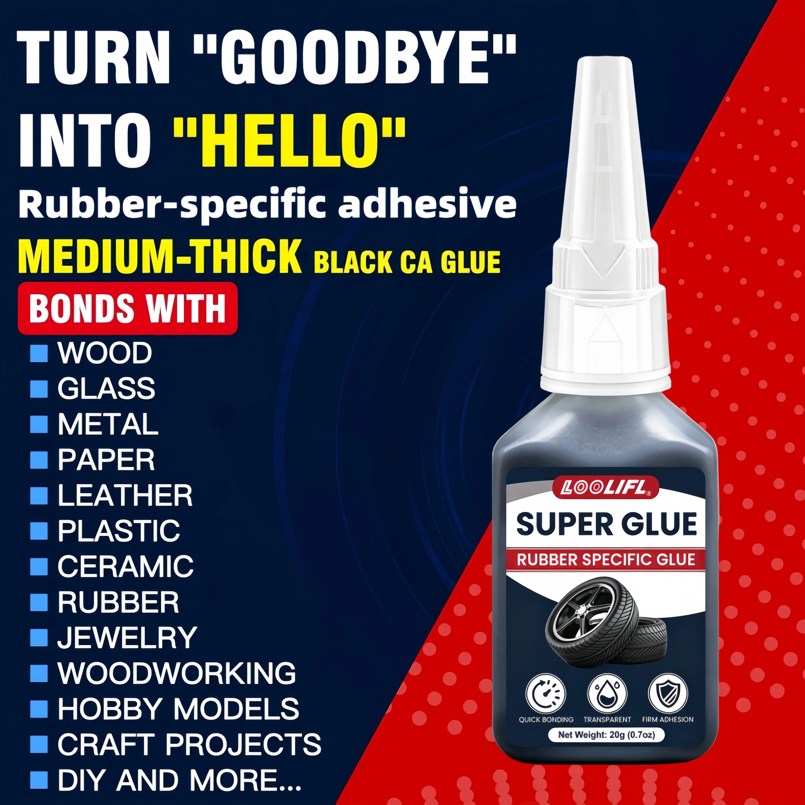 20g black super glue, fast-dry - огляд і ціна Woodworking Shoes