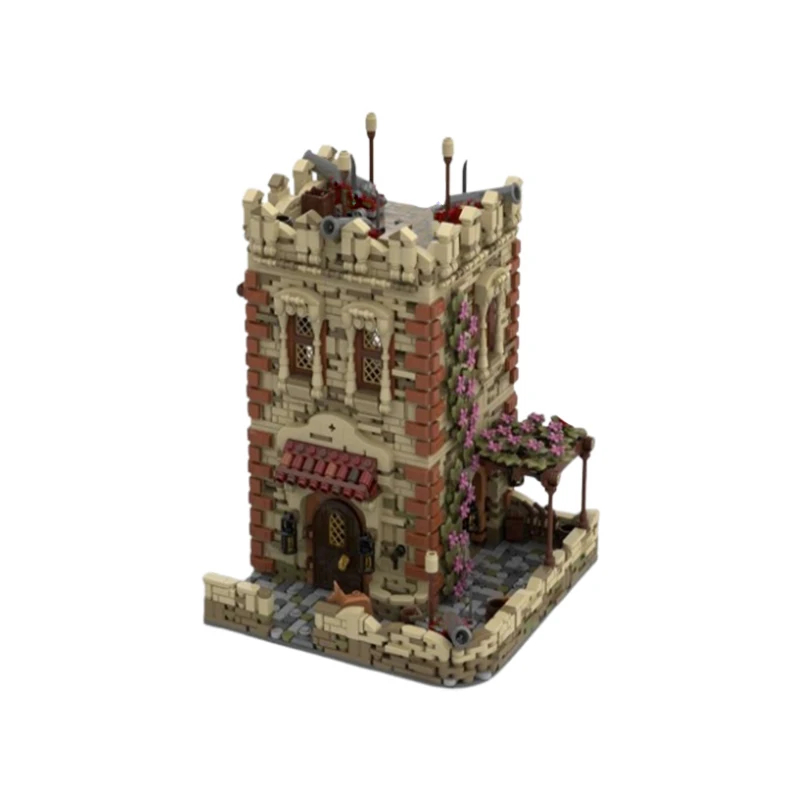 Spot MOC-156582 2704pcs Creative Medieval Architecture Garden Castle Small Particle Assembly Building Blocks Educational Toy Mod
