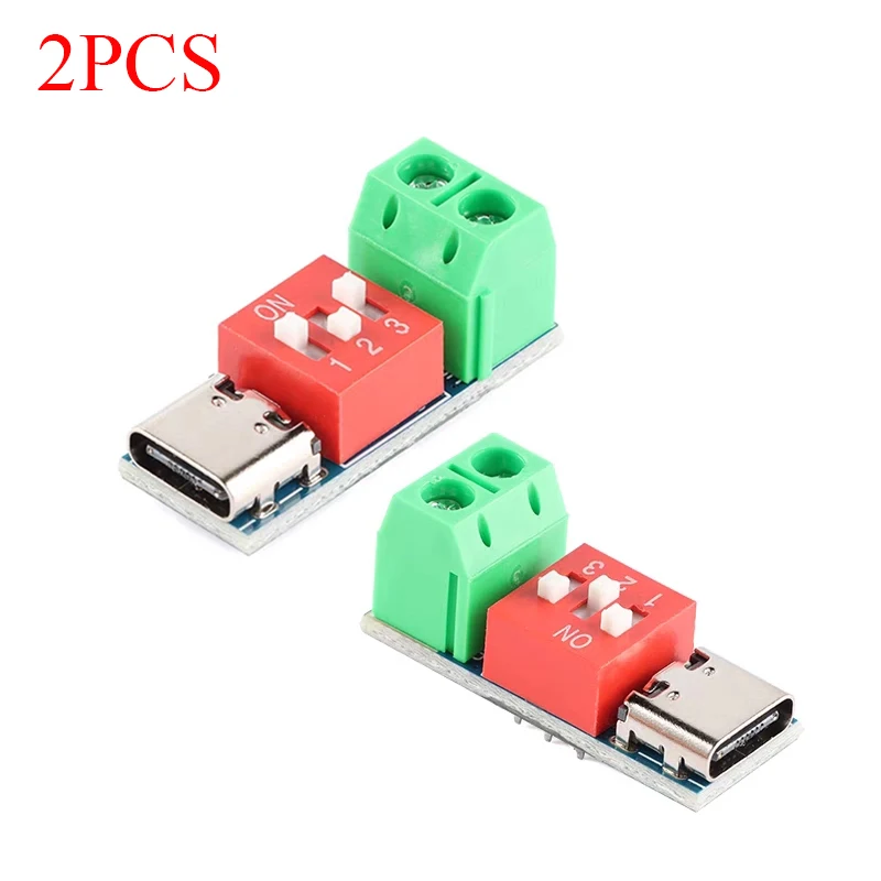 PDSink 1pcs 2pcs 5pcs Type-C PD QC Trigger 5V~20V Dial Code Adjustment DC Voltage Power Module Fast Charging Decoy Module