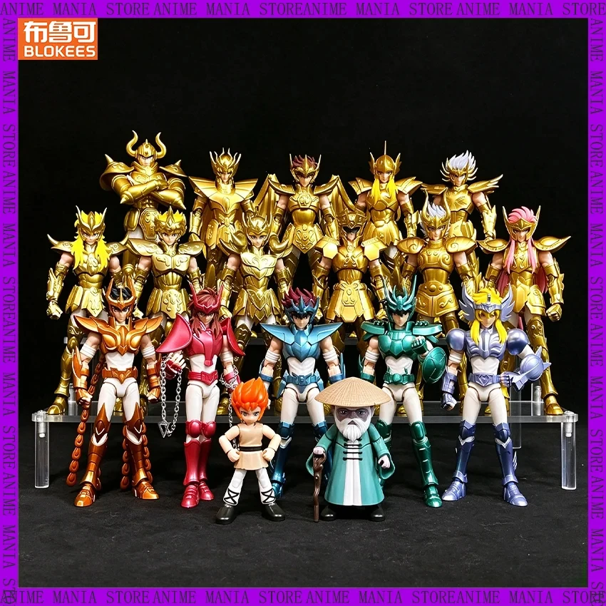 Blokees Saint Seiya Champion Class Assembly Model Kit Pegasus Seiya Action Figure Leo Aiolia Anime Cygnus Glacier Phoenix Ikki