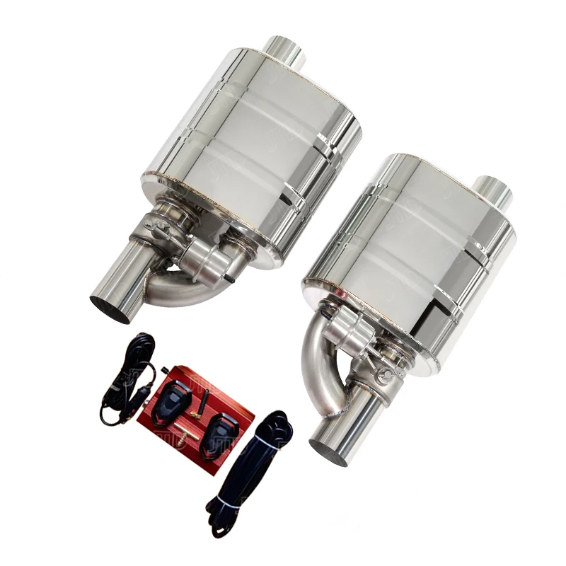 

JTLD 304SS 2.5'' 3'' Manufacturer Universal Exhaust Valved Muffler Vacuum Valve With Controller Pneumatic Muffler