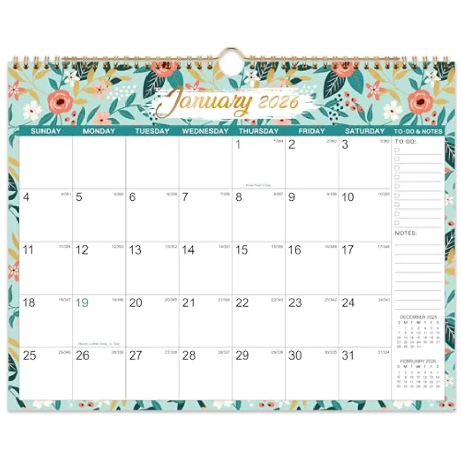 

Календарь на 2026 Настенный календарь на 2026 12 месяцев Календарь размером 14,6 x 11,5 дюйма Большой настенный календарь на 2026 гг. 2026 из січня 2026 гл. 2026 2026 ха