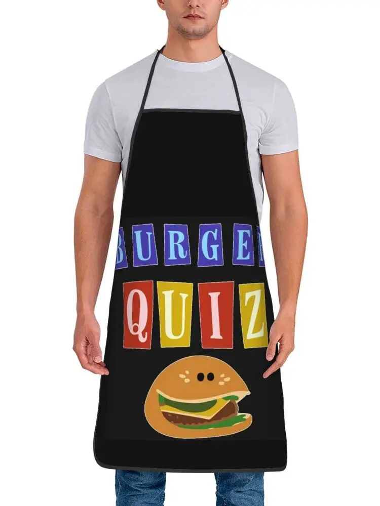 Burger Quizz nouveau Logo tabliers Chef Cuisine Tablier imperméable bavoir Cuisine nettoyage Tablier pour femmes hommes jardinage