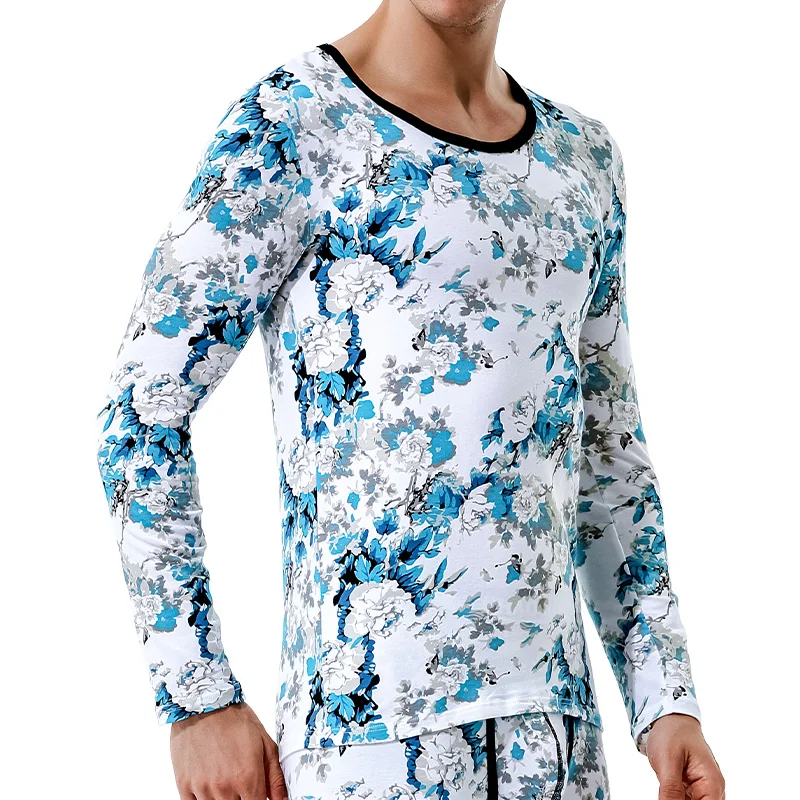 

Men's cotton autumn and winter single autumn thin warm top slim long sleeve bottom shirt crew-neck basic underwear