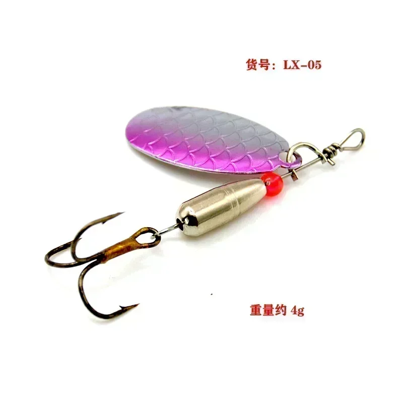 1pc Spinner Bait Fishing Lure Spoon Feather Saltwater Lure Accessories Treble Hook Metal Hard Lure Wobblers Tackle