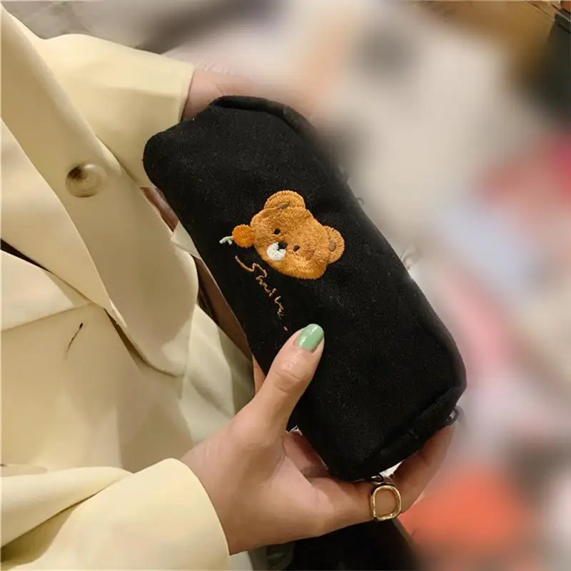 Storage Bag Approximately 50 Pens Durable Comfortable Touch Wear-resistant High Capacity Comfortable Pencil Case 20 * 7.5cm Cute