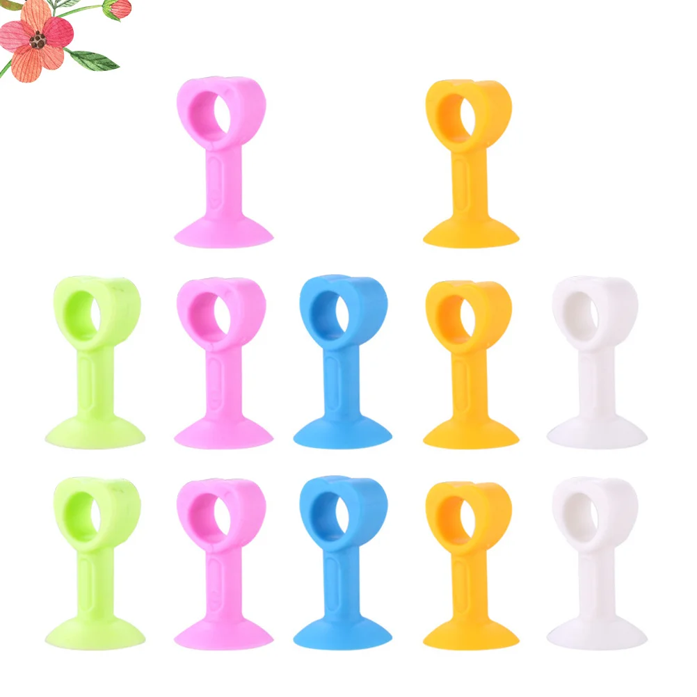 

12 pcs Silicone Doorknob Stopper Suction Door Handle Bumper Protector Anti-Collision Wall Guard For Bathroom Kitchen Bedroom