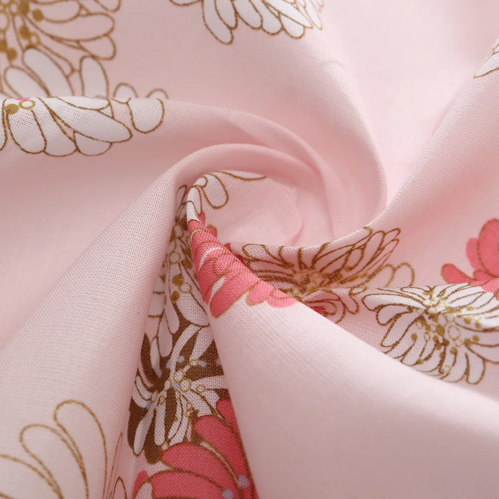 43cm Japanese Style Floral Cotton Handkerchief, Thin Breathable Gradient Print Ladies Square Hanky
