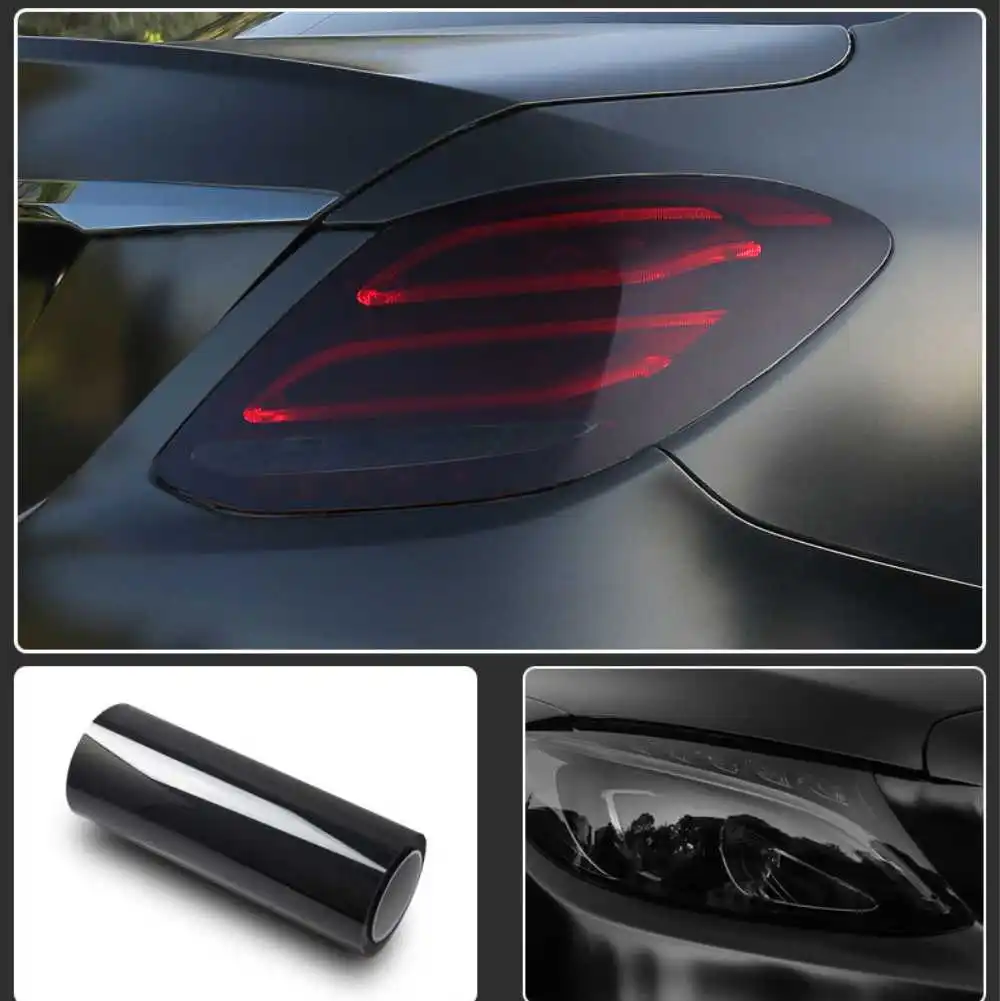 High Quality TPU PPF film 0.3*15M/3M/2M/1M/Rls Car Headlight Protective Film Self-healing Anti Scratches light black transparent