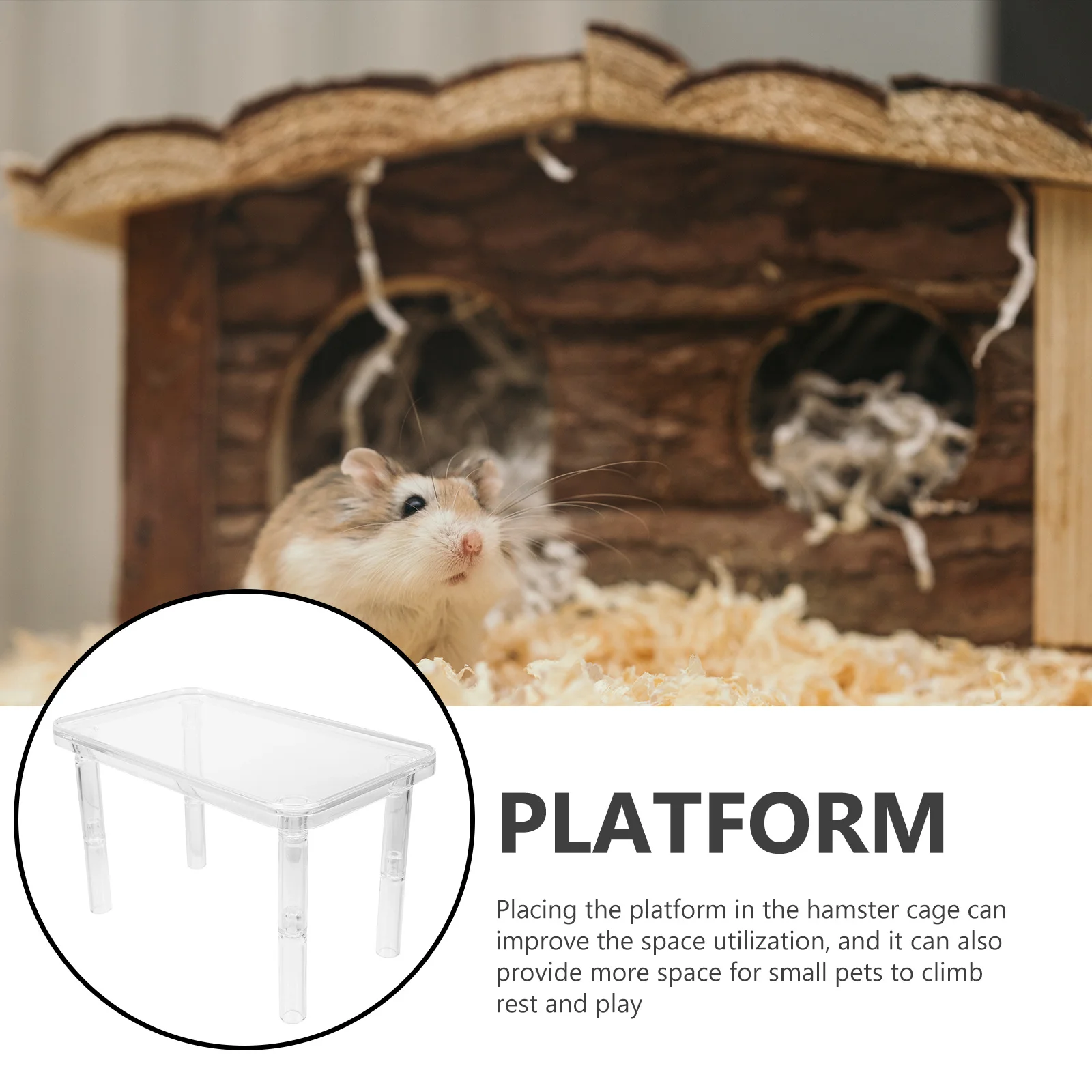 

1 set 1 Set Hamster Bed For Small Pets Comfortable Cage Playground Chinchilla Wear-Resistant Pet House Hamster