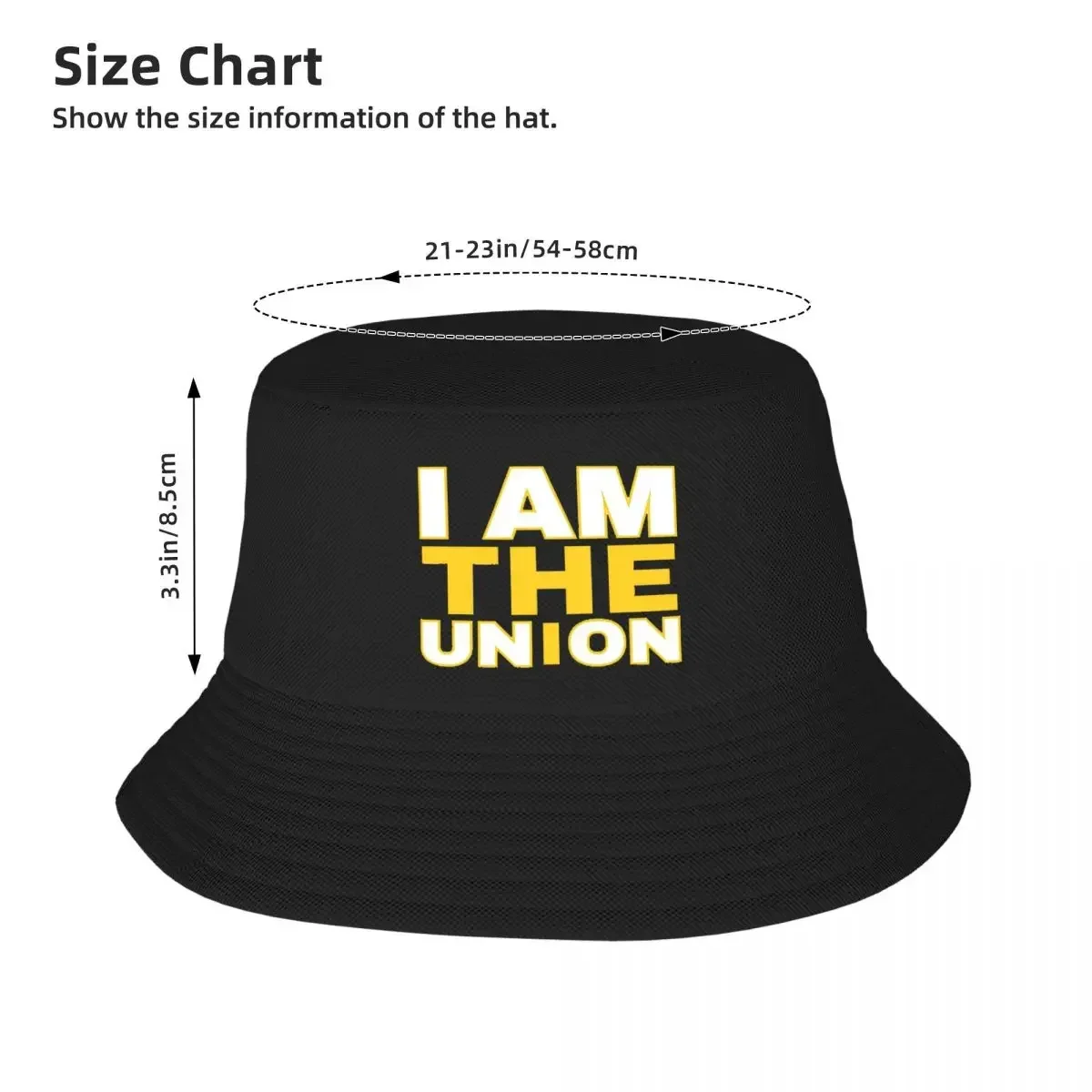 أنا الاتحاد حركة العمل الأسود خارج طبعة قبعة بحافة بنما للأطفال بوب القبعات صياد الصيف شاطئ الصيد قبعات