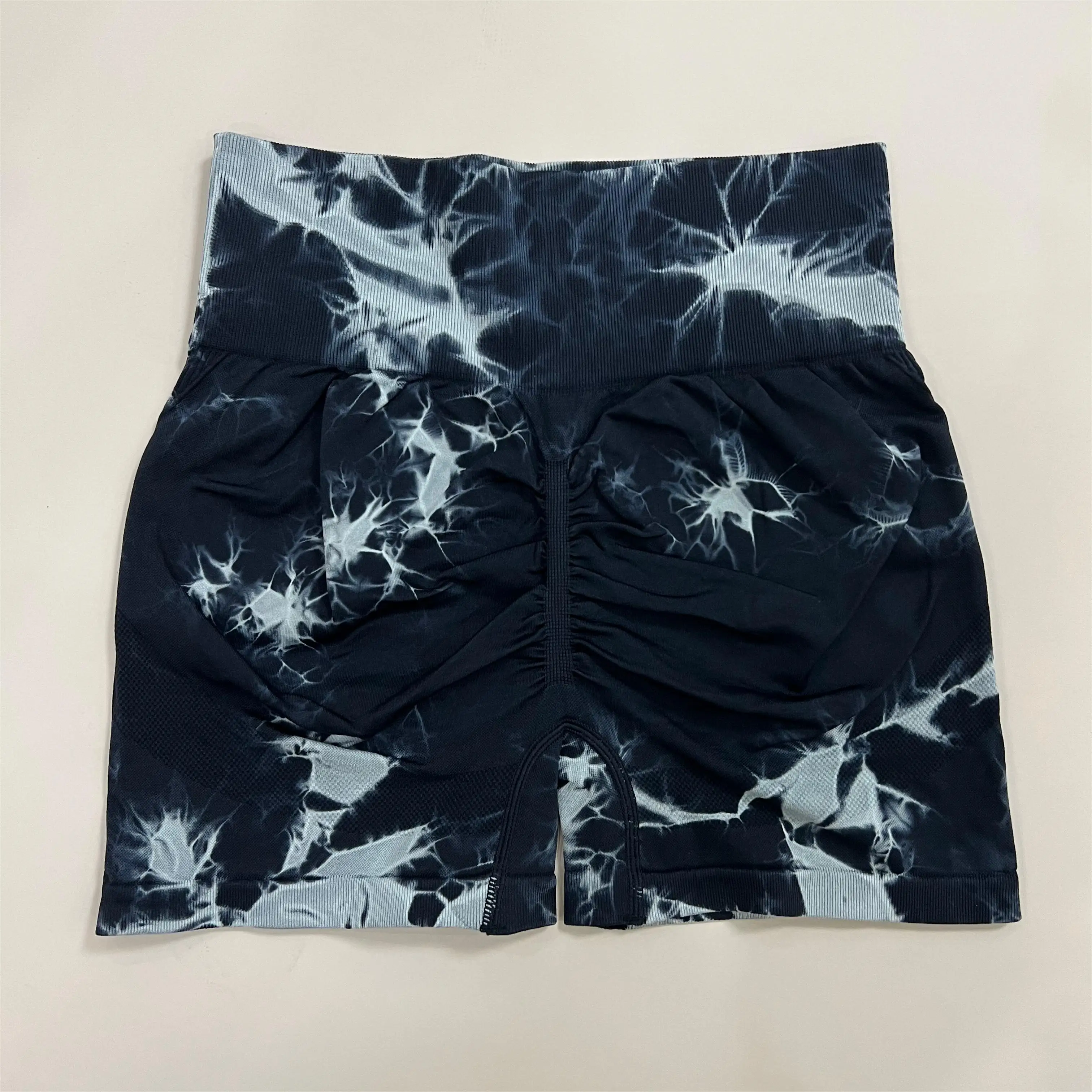 Neue Frauen Gym Tie Dye Scrunch Shorts Fitness Nahtlose Butt Lifting Sport Leggings Stretch Active Workout Laufhose – Detail 12