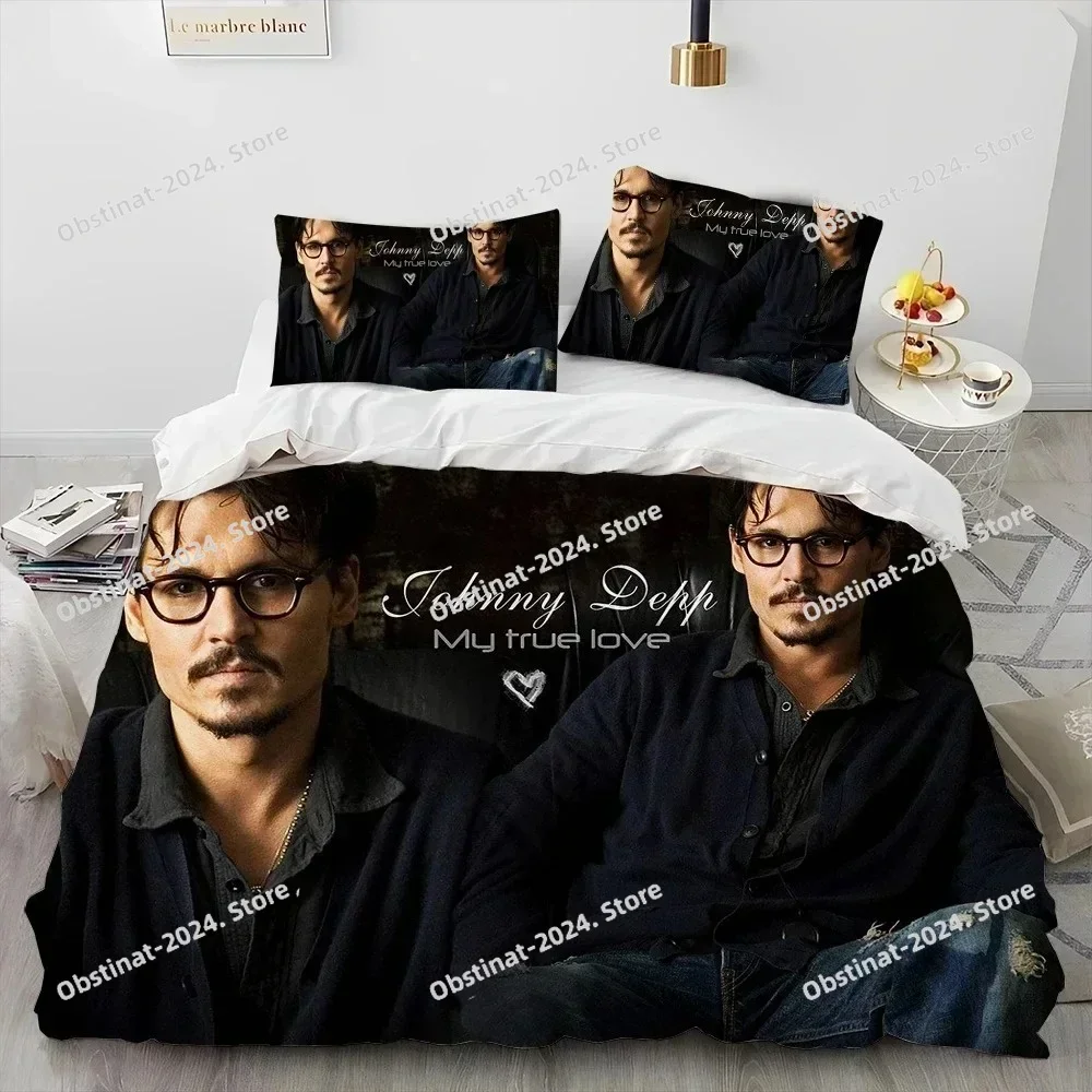 3D Johnny Depp Series Bedding Set Printed single Comforter Quilt Bed Cover Duvet Cover Pillow Case 3 Pieces Sets Kids Adult Size