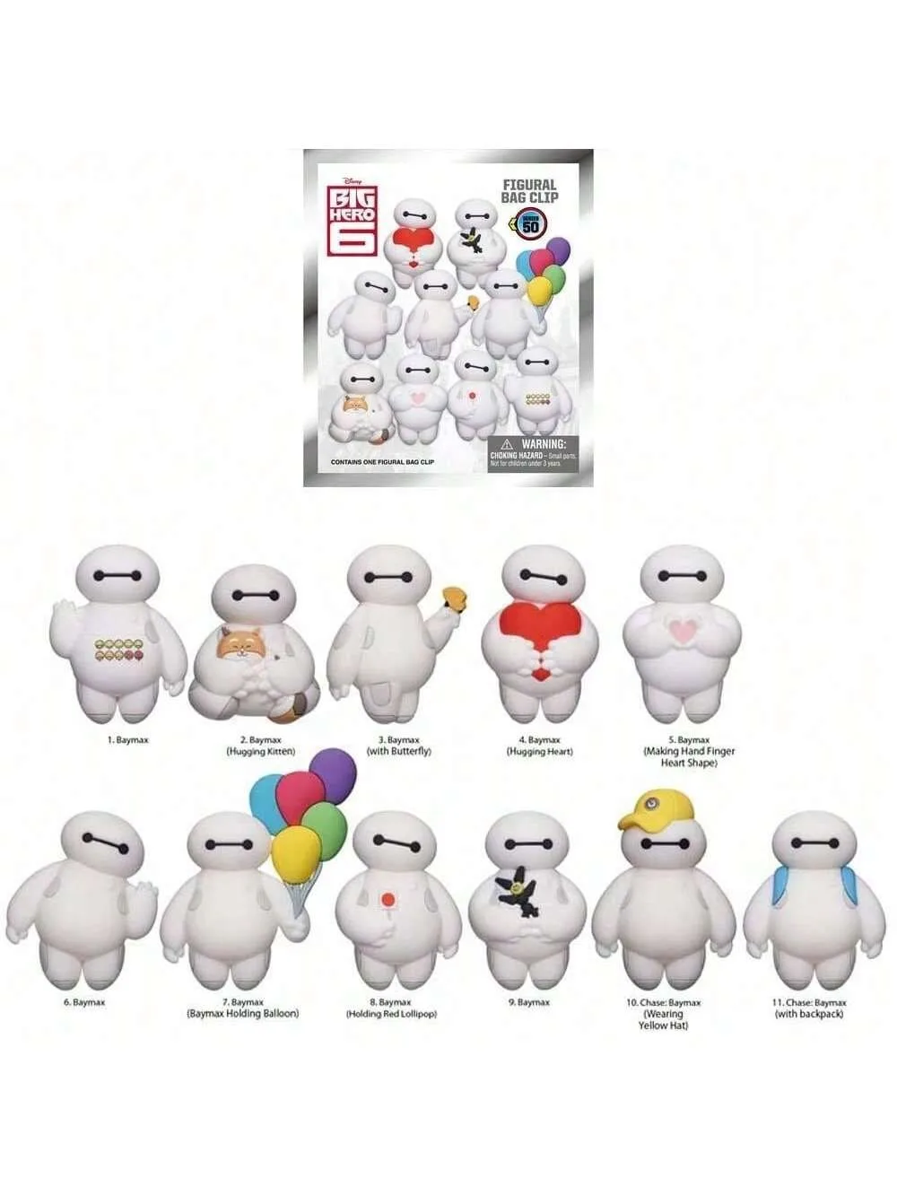 พวงกุญแจบลายด์บ็อกซ์ลิขสิทธิ์แท้จากบิ๊กฮีโร่ 6 ของขวัญจากดิสนีย์ 1 ชิ้น ตุ๊กตาพีวีซีแบบสุ่ม 3 มิติ ติดกระเป๋า คลิปหนีบกระเป๋า ของสะสมอนิเมะ