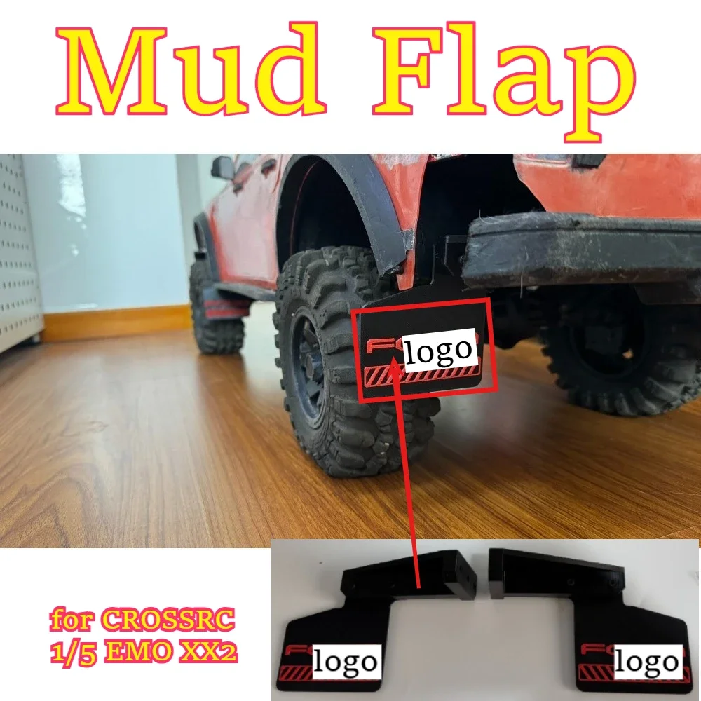 RC offroad model mud flap set fitting for CROSSRC 1/5 EMO XX2 custom size wheel guard component replacement spare accessories