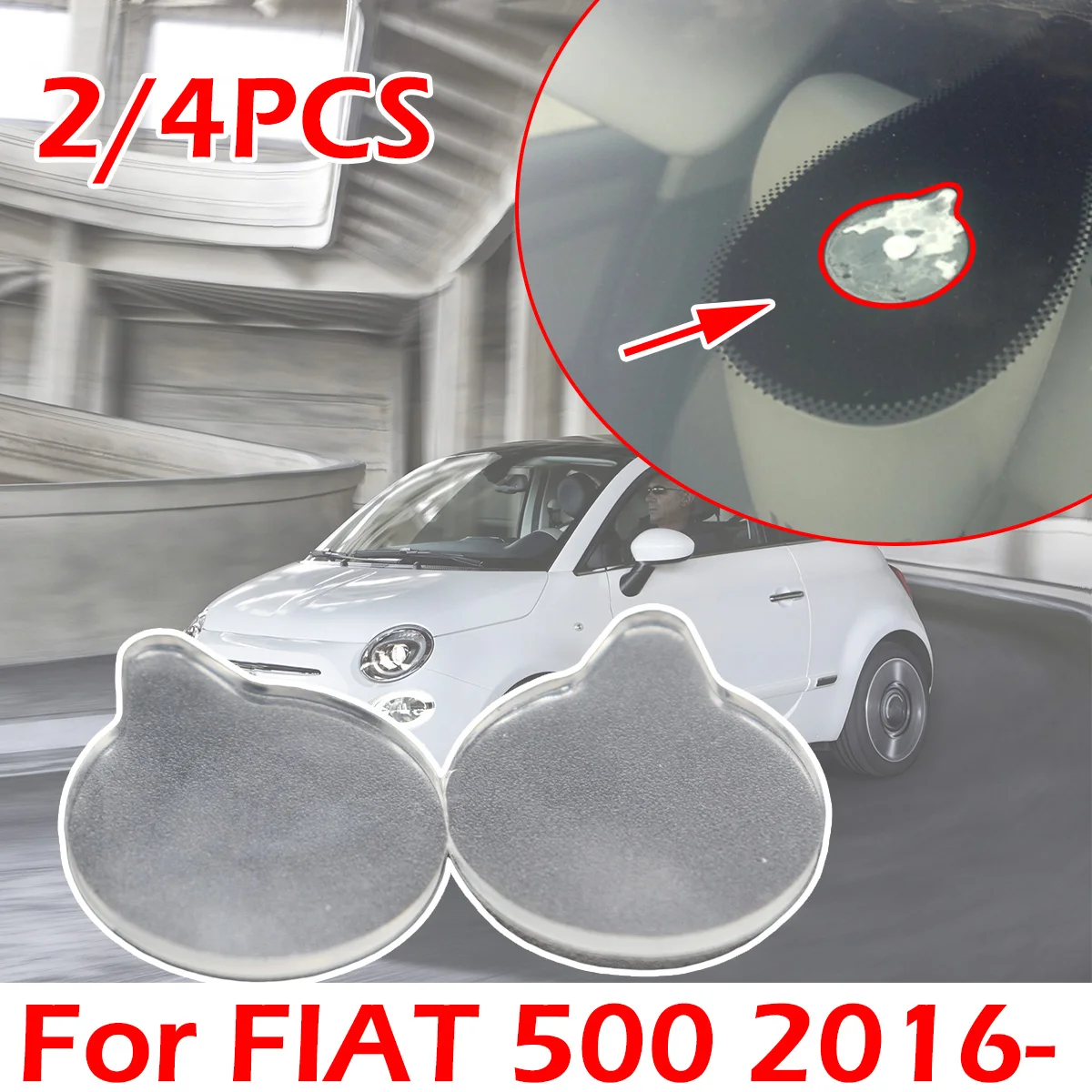 

Car Rain Light Sensor Gel Pad Adhesive Film Silicone Cushion Windscreen Chip Fix Tape Car Replacement For FIAT 500 2016- AUDI TT
