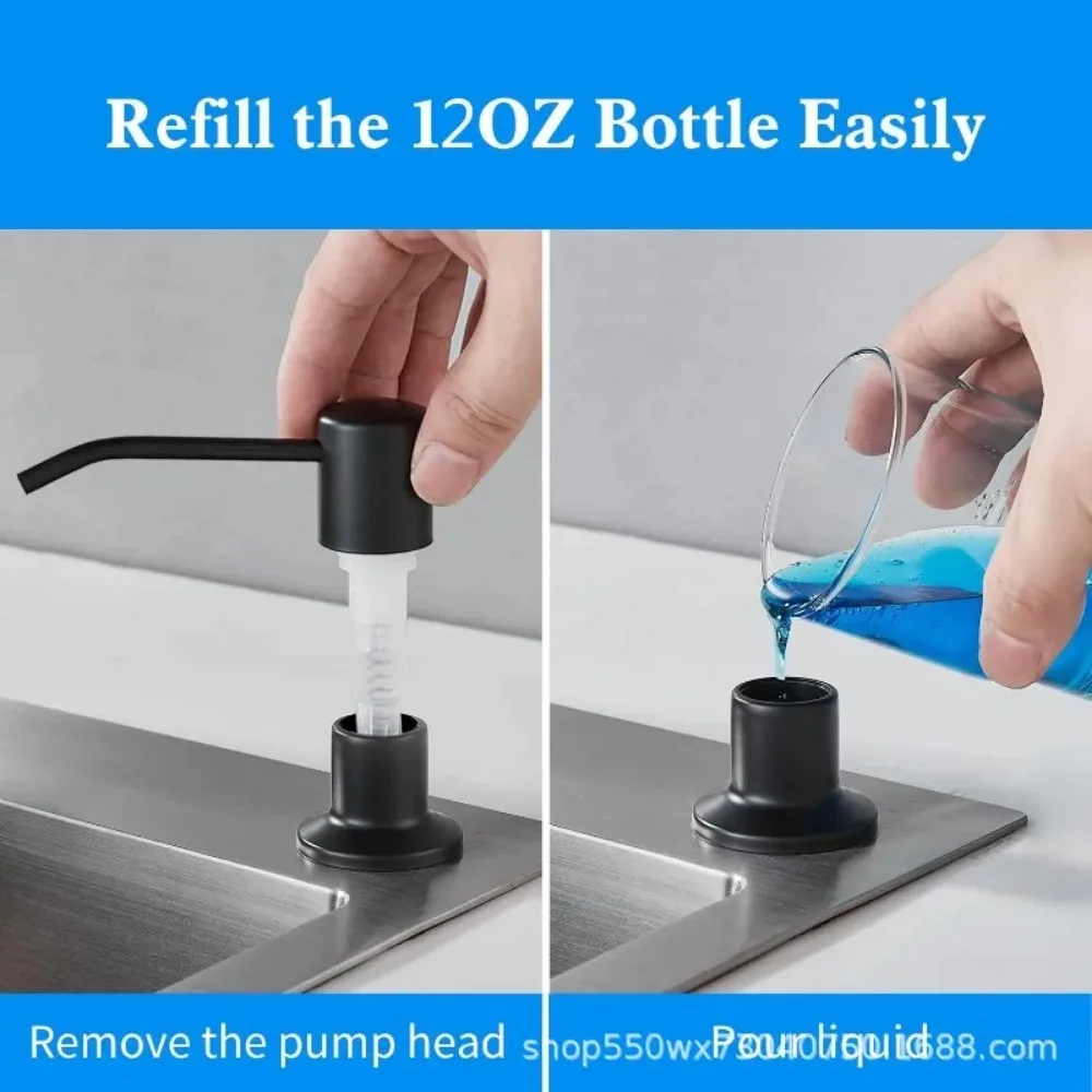 500ml/350ml Stainless Steel Pump Kitchen Sink Liquid Soap Dispenser Durable Home Bottles for Kitchen Sink Tools