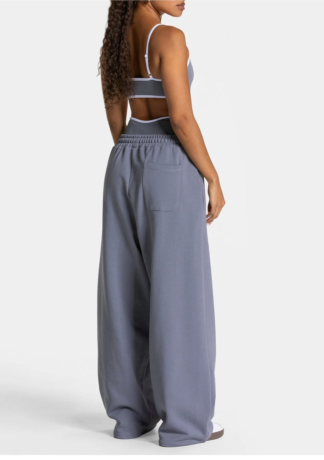 Joggers Sports Pants Women Low Waist Belted Straight Trousers Solid Color Casual GYM Multiple Pockets Work Wide Leg Pants