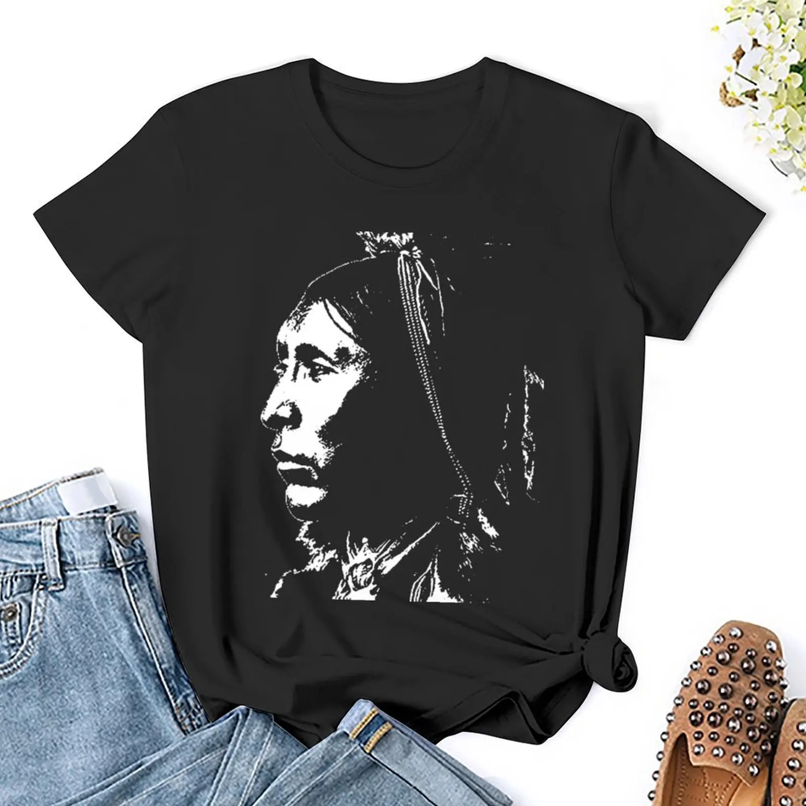 Two-Hatchet of the Kiowa T-Shirt summer clothes kawaii clothes aesthetic clothes new edition t shirts for Women