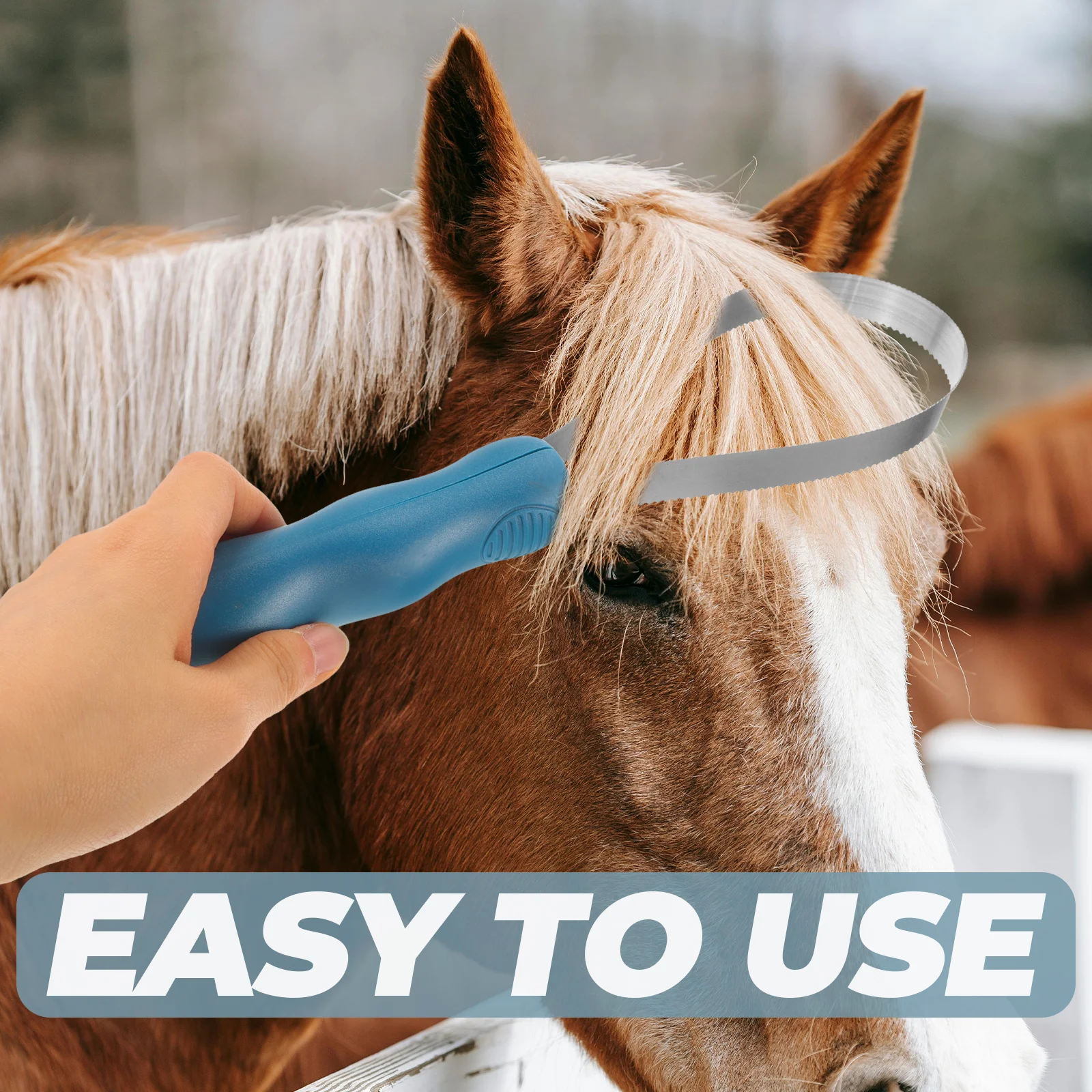 

Shedding Serrated Stainless Steel Grooming Blade Horse Hair Remover Scraper Grooming Brush Horse Hair Remover Shedding
