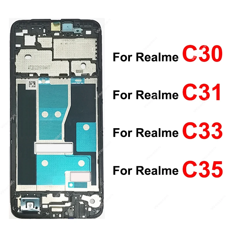 

For Realme C35 C33 C31 C30 C30S Front LCD Screen Frame Housing Front Frame Holder Case Cover Replacement Parts