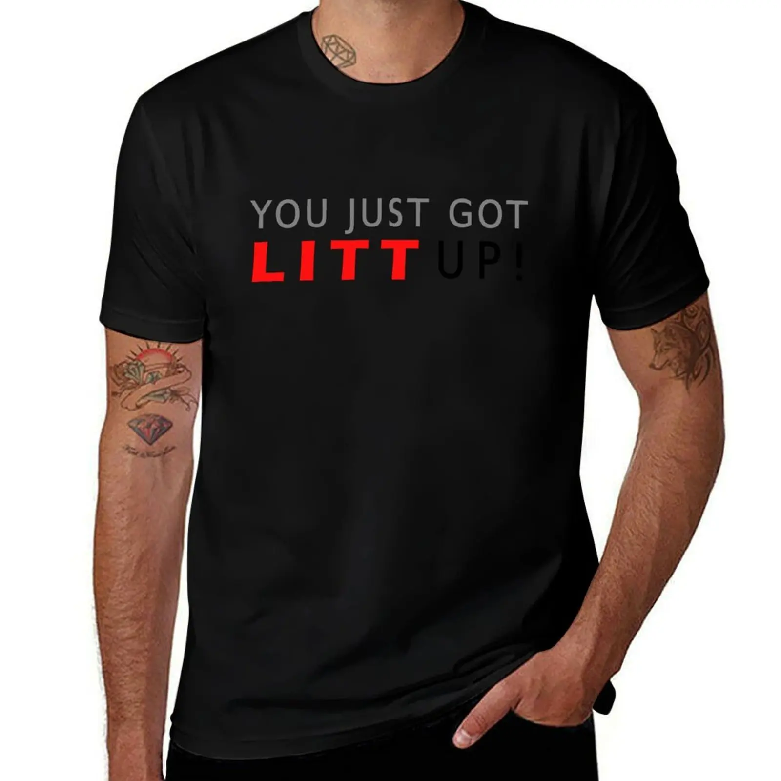 Louis Litt, Harvey Specter, Litt Up Shirt, You Just Got Litt Up, Tv Quotes T-Shirt Casual Breathable Short Sleeve Top