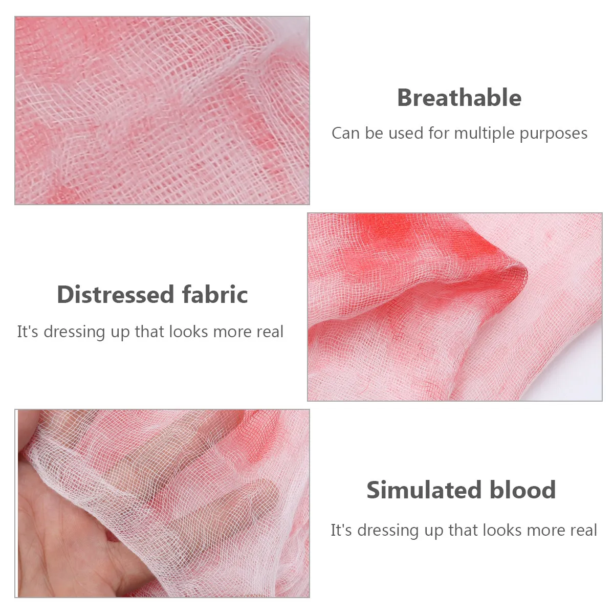 1Pcs Horror Themed Bloodied Gauze Tablecloth Halloween Decorative Prop Scary Atmosphere Layout Supply for Cosplay Carnival