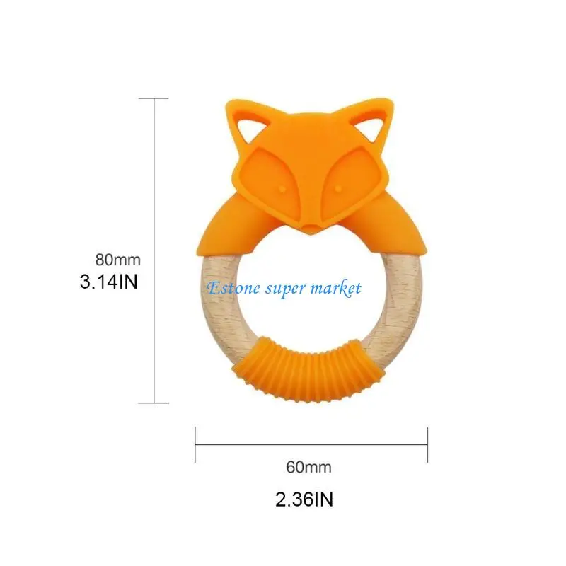 090B Phim hoạt hình Động vật bé Teether Thức ăn Silicone Hạt Silicon Đồ chơi Molar Toy