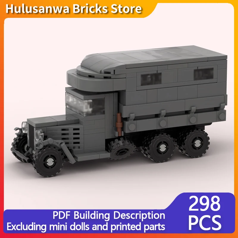 

ZIS-6 Parm1b WW2 Military Truck Model MOC Building Bricks War Equipment Modular Technology Gifts Holiday Assemble Children Toys