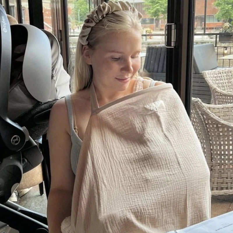 الأم نزهة الرضاعة الطبيعية غطاء القطن تغذية الطفل التمريض يغطي قابل للتعديل الخصوصية الرضاعة الطبيعية المئزر عربة بطانية