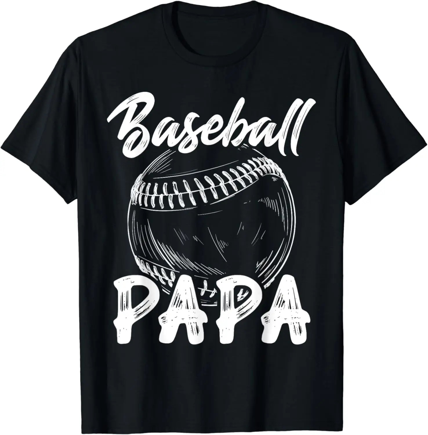 

Baseball Papa For Men Family Matching Players Team Dad Daddy T-Shirt