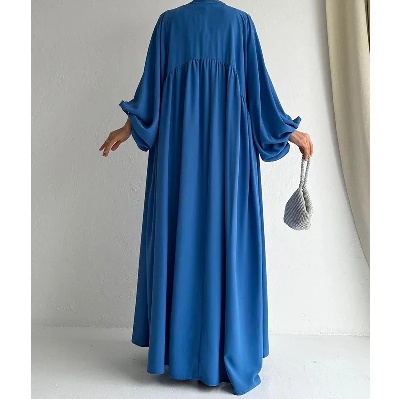 Women's fashion new Muslim suit skirt strap waist loose coat long