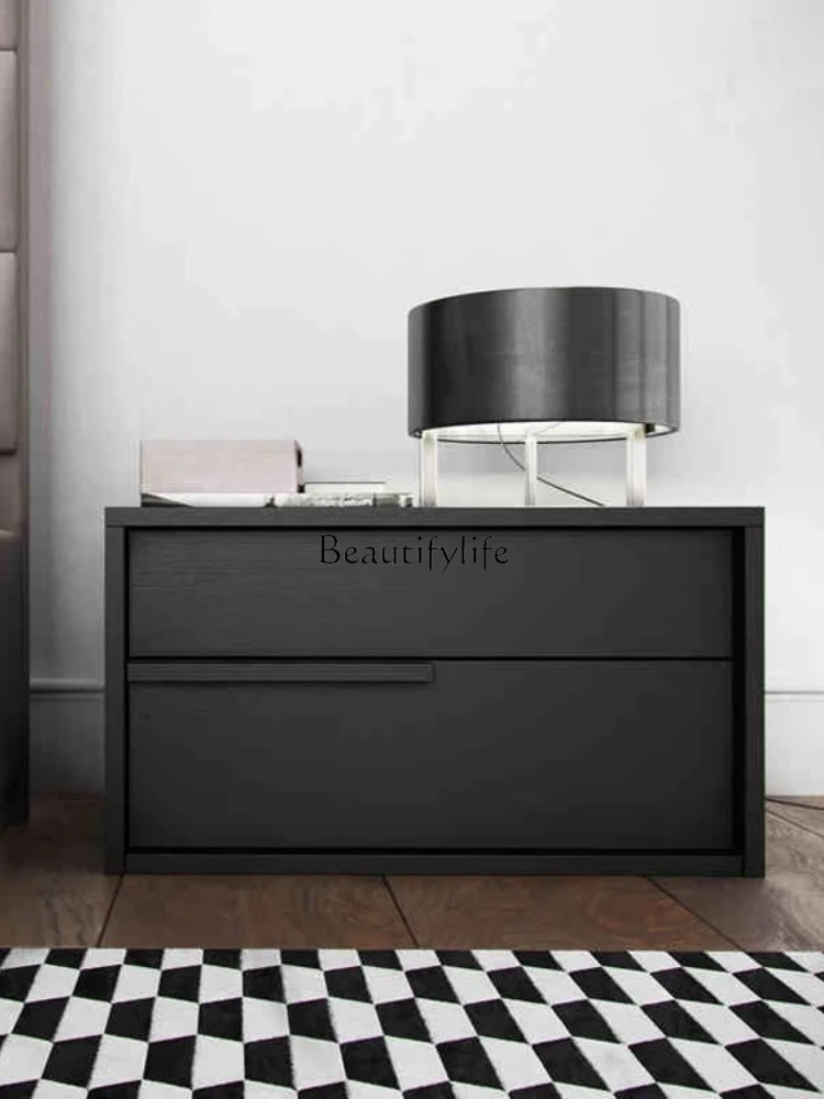 Modern simple bedside table Italian minimalist storage drawer storage cabinet