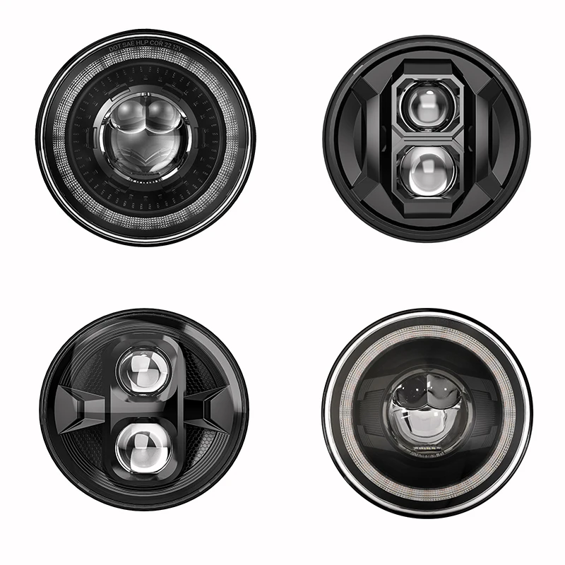 Car Motorcycle 7 Inch Led Headlight DRL Hi/Lo Beam H4 Headlamp For Jeep Wrangler JK TJ CJ LJ Lada Defender Suzuki Hummer Harley