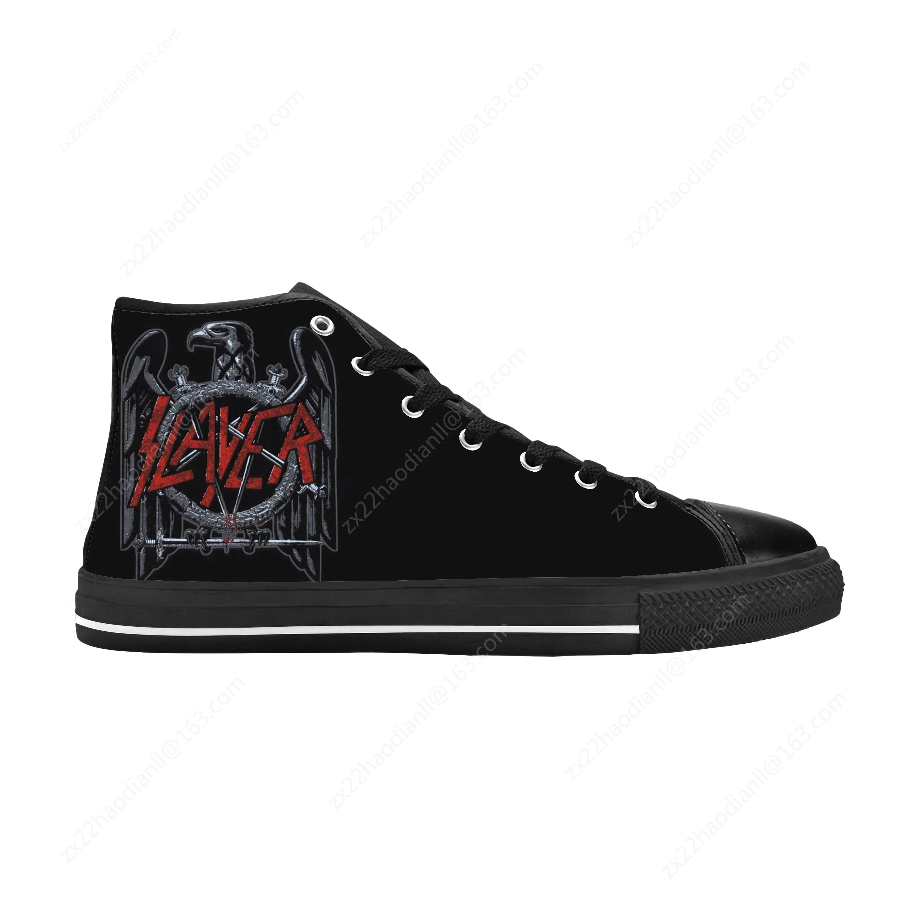 Heavy Metal Band Rock Music Singer Slayer Horror Casual Cloth Shoes High Top Comfortable Breathable 3D Print Men Women Sneakers