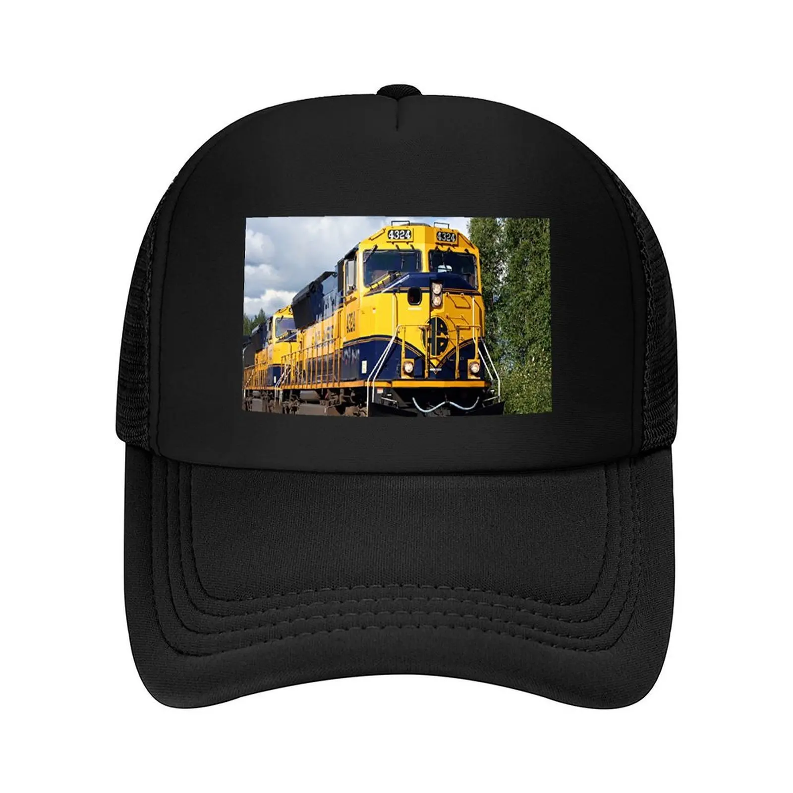 

Alaska Railroad train engine Baseball Cap tea Hat Bobble Hat cute Rugby Women Hats Men's