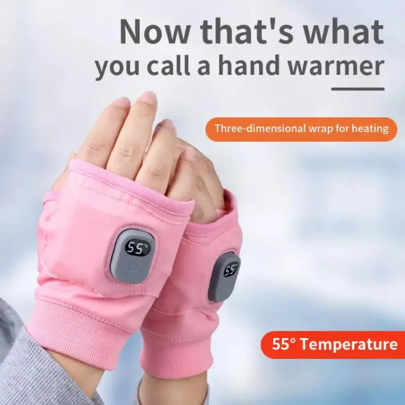 USB Electric Heated Gloves With 2000mah Battery 3 Speed Adjustable Heating Gloves Women Climbing Gloves Smart Heat Winter Warmer