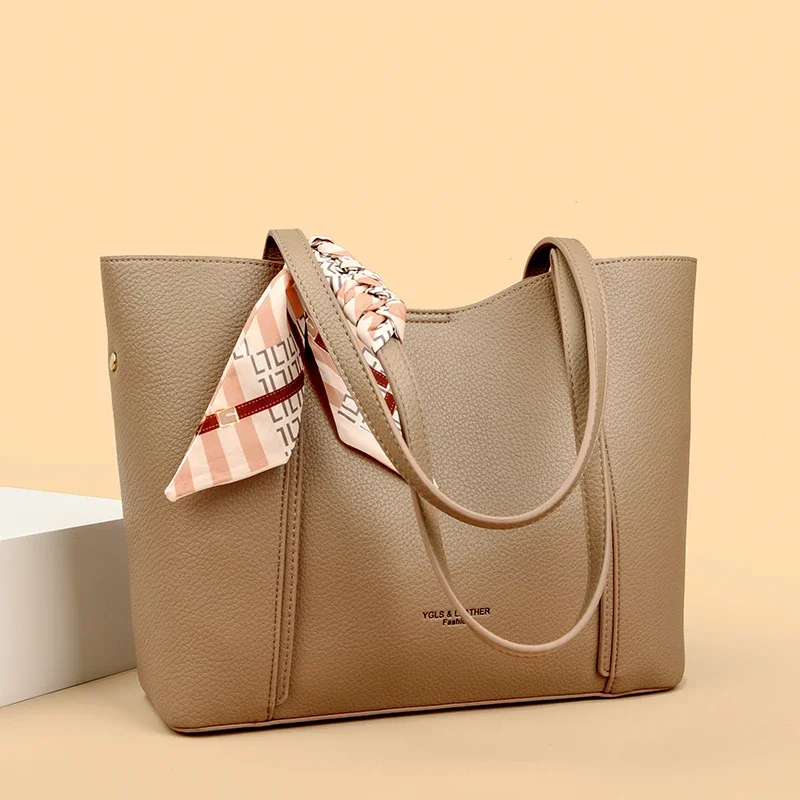 

Genuine Brand Women Tote Bag High Quality Soft Leather Large Ladies Shoulder Crossbody Bag Luxury Female Shopping Handbag A Main