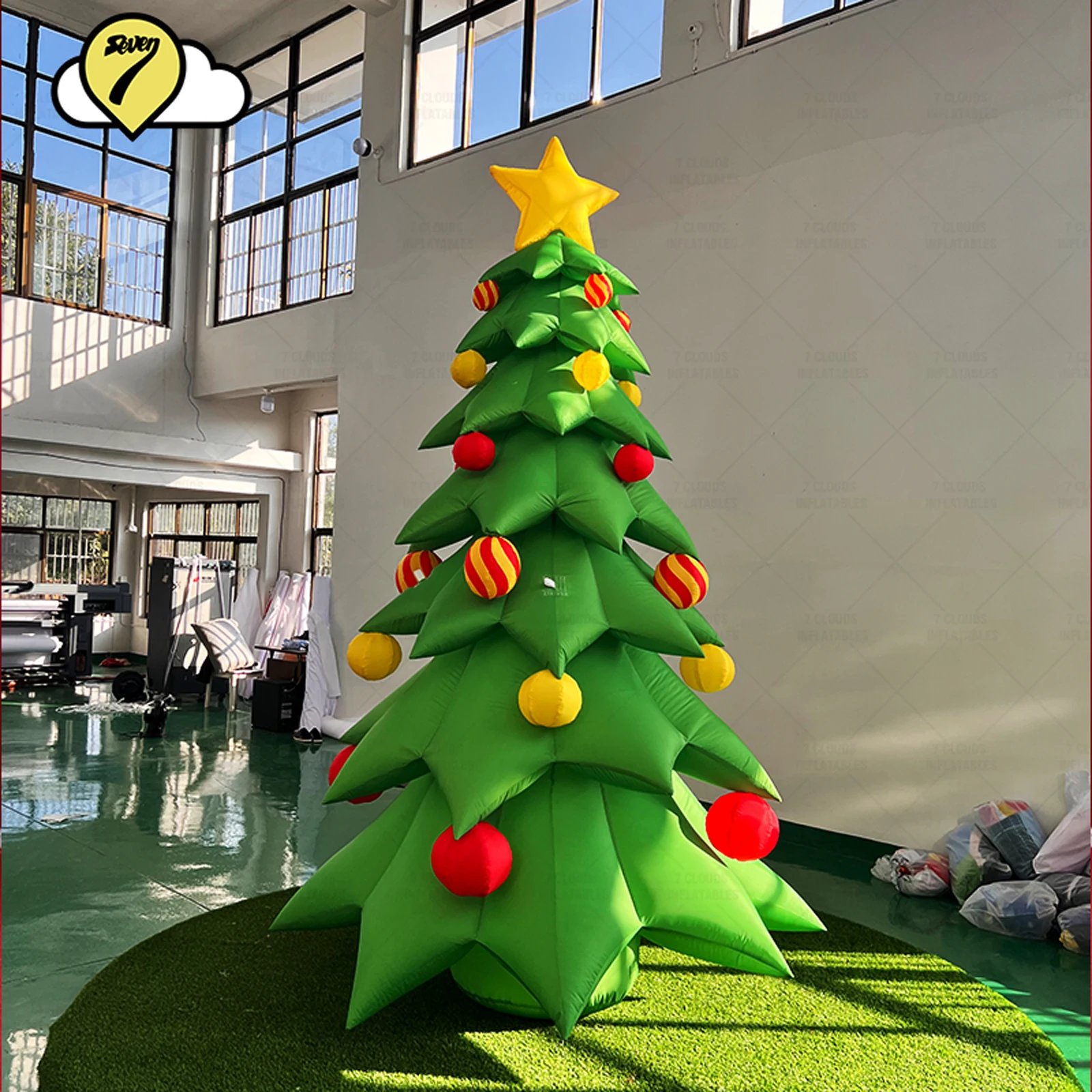 2025 4M/6M/8M de alto nuevo diseño gigante Navidad inflable árbol de Navidad luces LED impermeable disfraz vacaciones decoraciones al aire libre