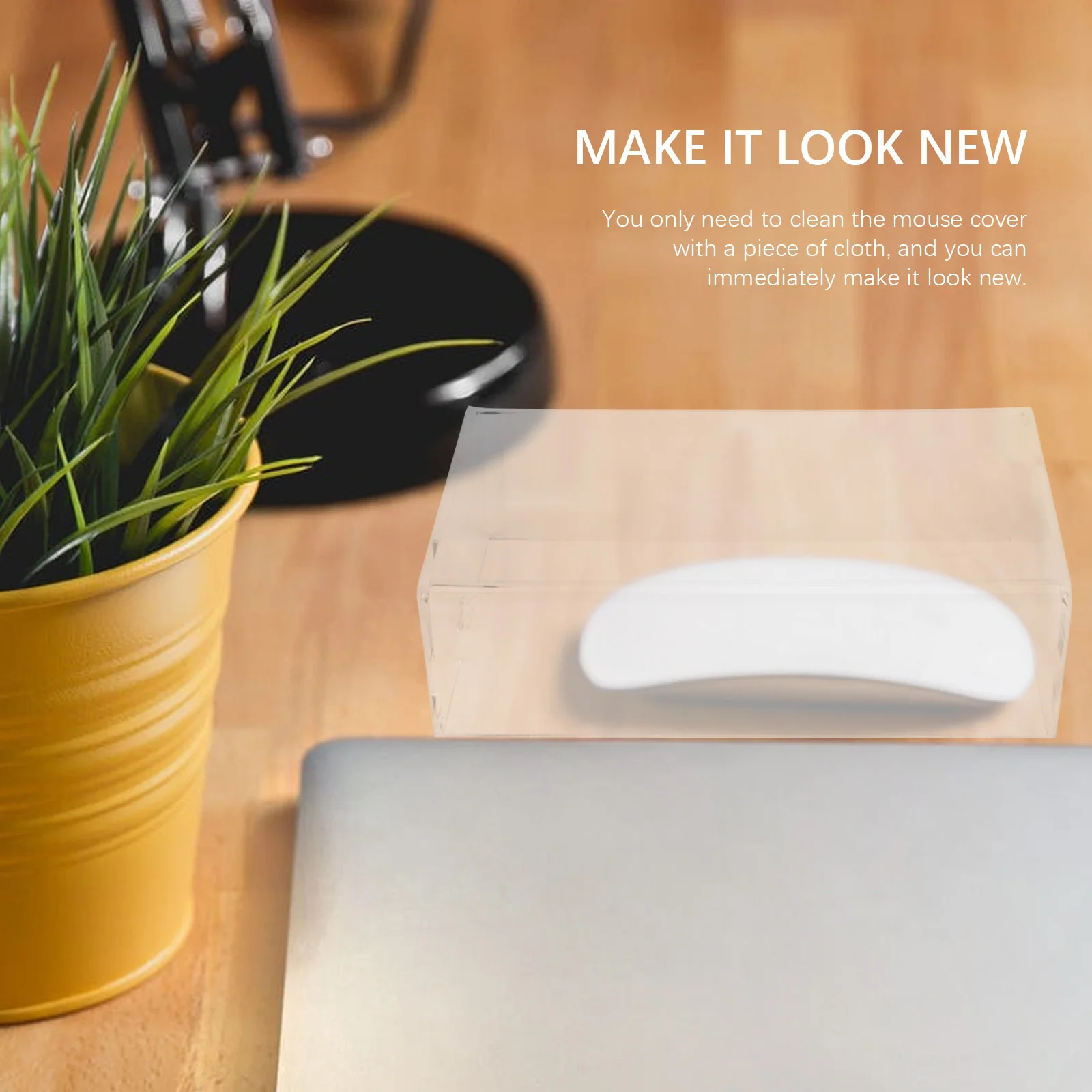 غطاء حماية للماوس صندوق أكريليك شفاف قابل للإزالة وقابل للغسل ومضاد للغبار غطاء صندوق ماوس أكريليك